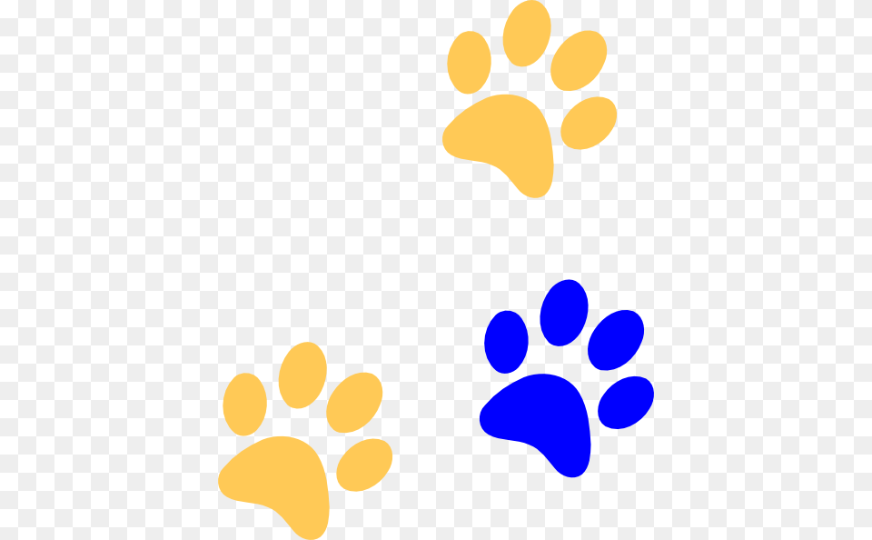 Freeuse Library Cougar Print Clip Art Clipartix Blue And Gold Paw Print, Footprint Free Png Download