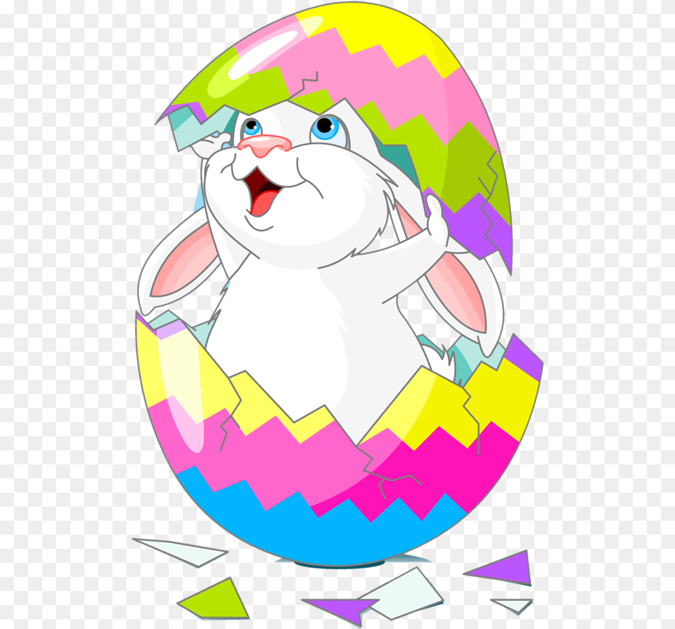 Freeuse Library Cracked Vector Easter Egg Bunny In Egg Clipart, Face, Head, Person, Food Png