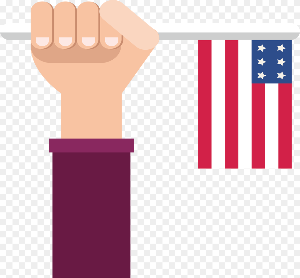 Freeuse Library Flag Of The United States National, American Flag, Body Part, Hand, Person Free Png Download