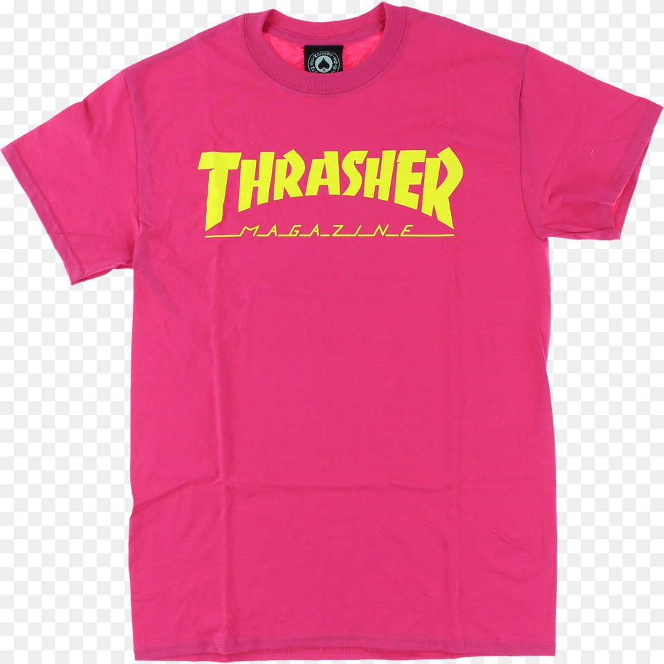 Freeuse Library Magazine Logo T Shirt Size Small Pink Hot Pink Thrasher Shirt, Clothing, T-shirt Free Png