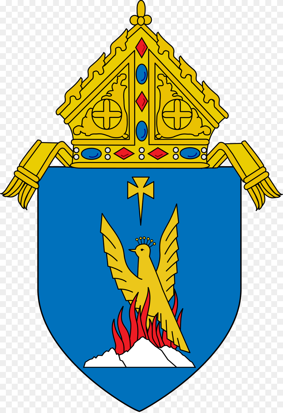 Freeuse Library Phoenix Svg Polish Crest Of The Diocese Of Metuchen, Emblem, Symbol, Armor Free Transparent Png