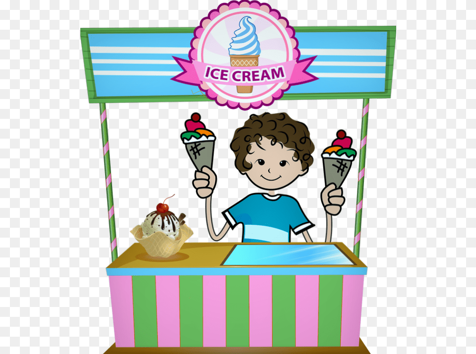 Freeuse Stock Clipart Ice Cream Shop Making Ice Cream Clipart, Dessert, Food, Ice Cream, Baby Free Png Download
