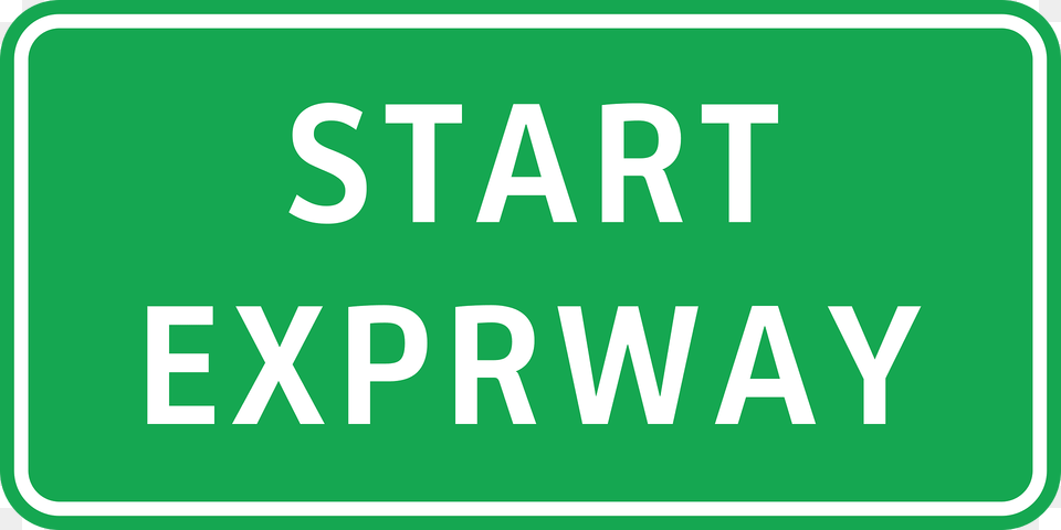 Freeway Begins Sign In Philippines Clipart, Symbol, Road Sign, First Aid Free Transparent Png