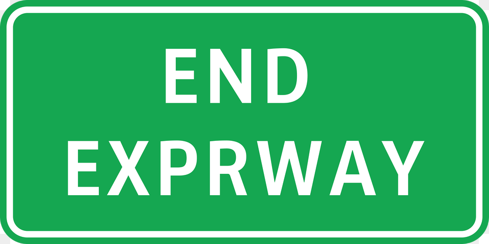Freeway Ends Sign In Philippines Clipart, Symbol, Road Sign, First Aid Free Transparent Png