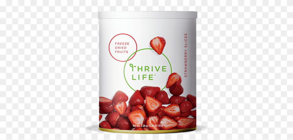 Freeze Dried Strawberries Fruits Thrive Life Foods Can, Berry, Food, Fruit, Plant Png Image