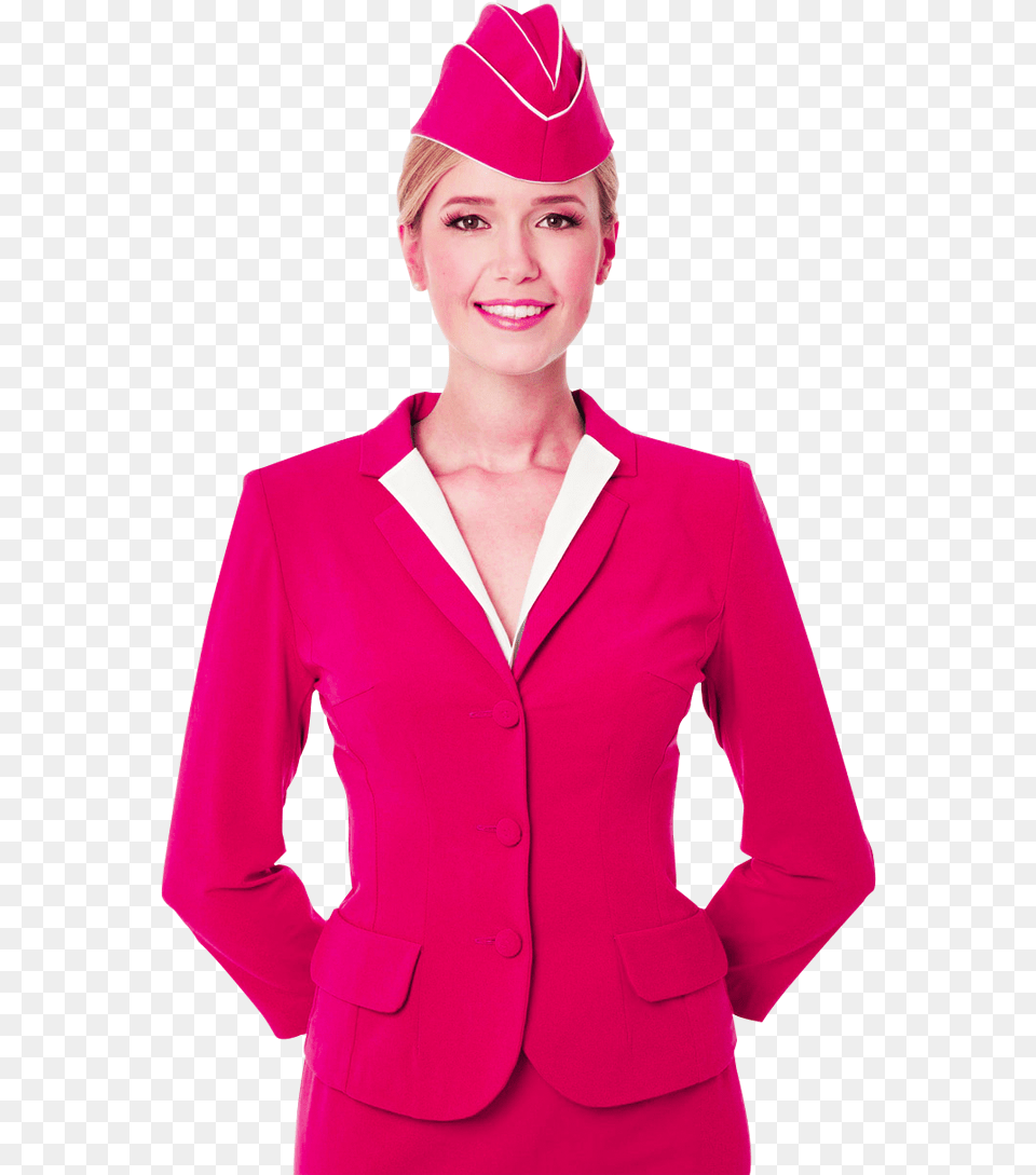 Freguently Asked Question Airhostess Flyfem Flight Attendant, Woman, Suit, Person, Jacket Free Png