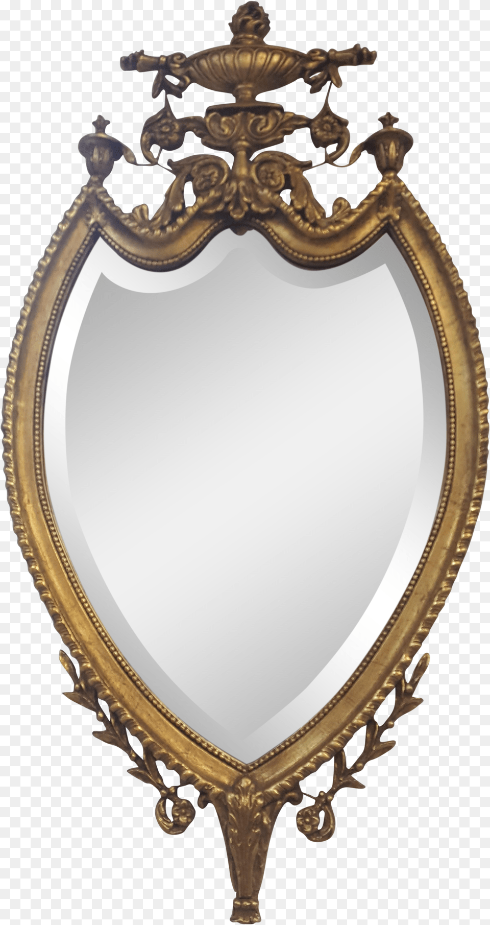 Freidman Brothers Gold Leaf Shield Shape Mirror Antique Free Transparent Png