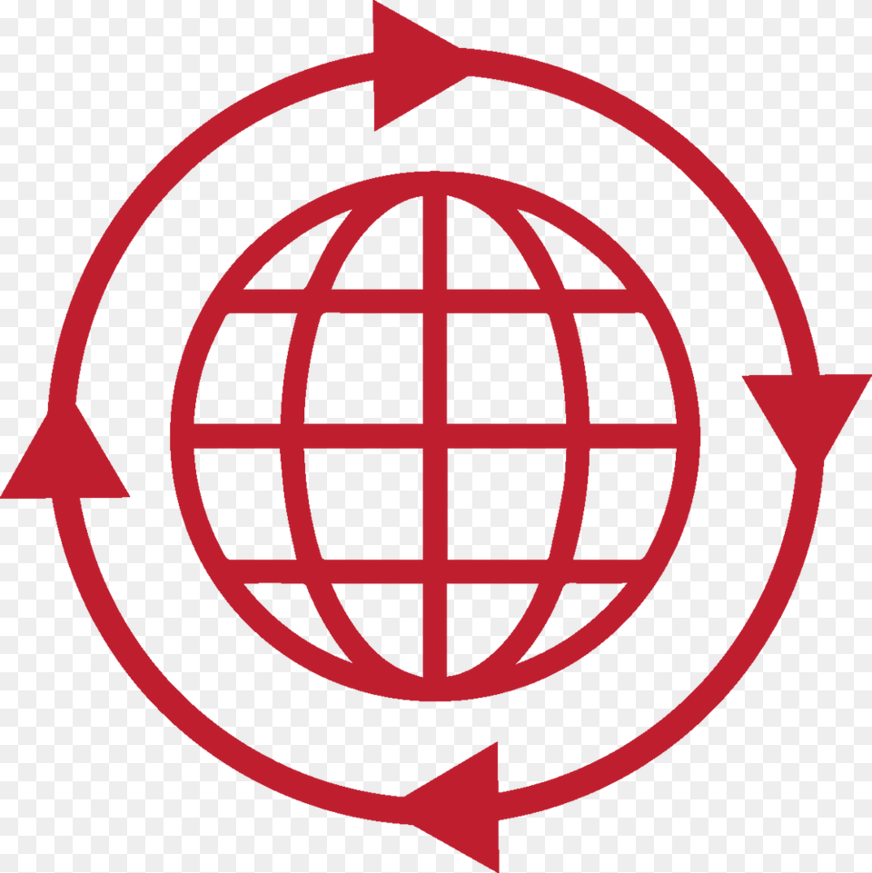 Freight Logistics Globe Icon Orange, Sphere, Ammunition, Grenade, Weapon Png