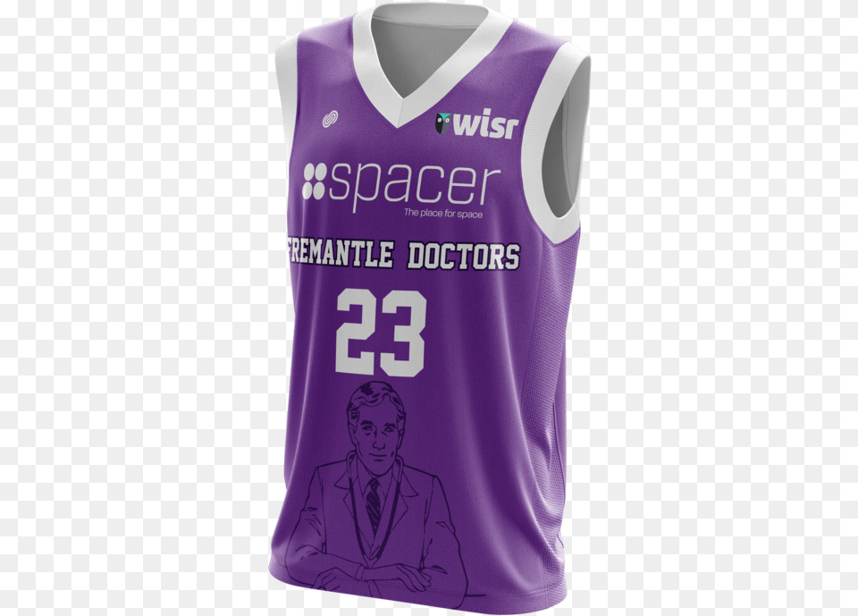 Fremantle Doctors Reversible Basketball Jersey Jersey, Clothing, Shirt, Person, Accessories Free Transparent Png