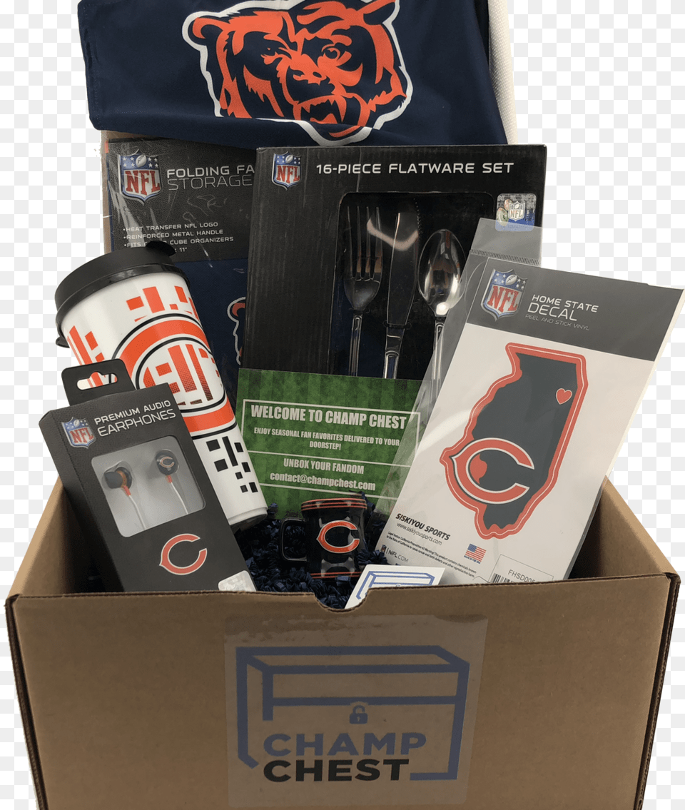 Fremont Die Chicago Bears Black Tire Cover Size Large, Box, Cardboard, Carton, Can Png Image
