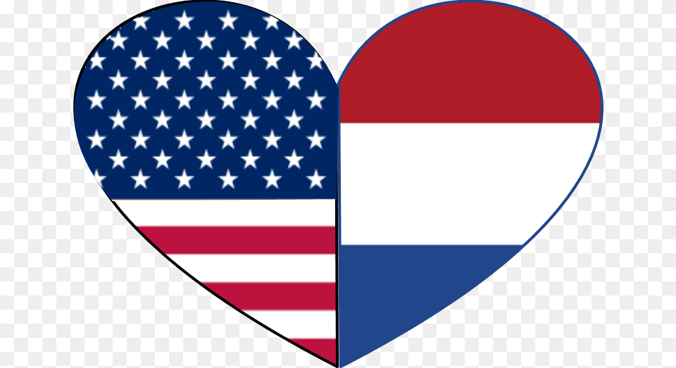 French American Flag Heart, American Flag Free Transparent Png