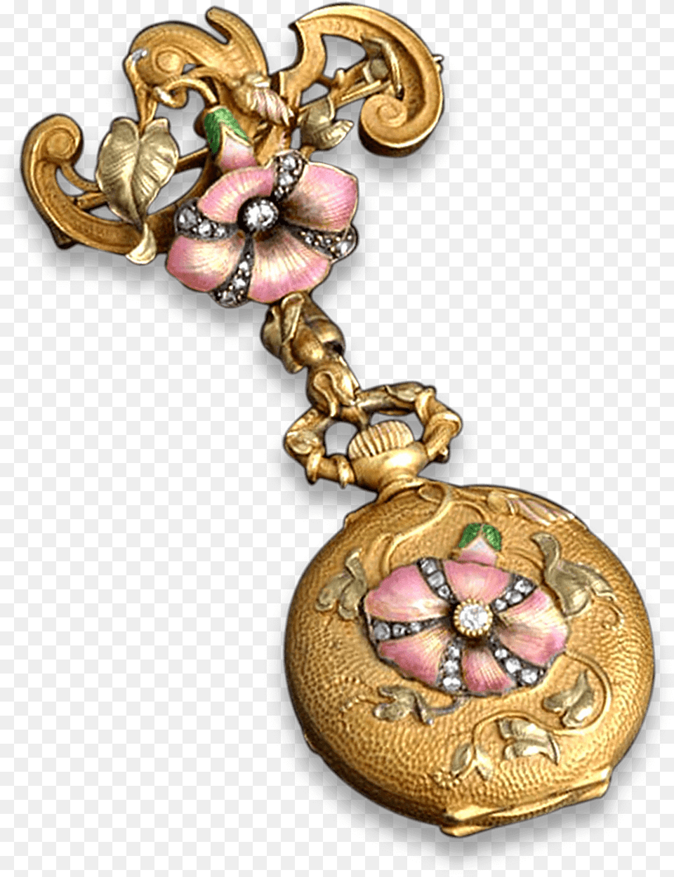 French Art Nouveau Watch Pendant Art Nouveau Jewelry, Accessories, Locket Free Transparent Png