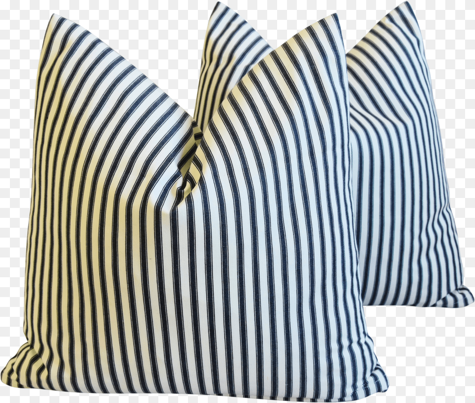 French Black Amp White Striped Ticking Featherdown Pillows Free Png Download