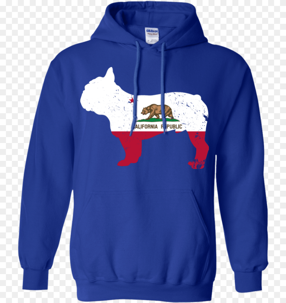 French Bulldog California Flag Pullover Hoodie 8 Oz Alvin And The Chipmunks Sweatshirts, Clothing, Knitwear, Sweater, Sweatshirt Free Transparent Png