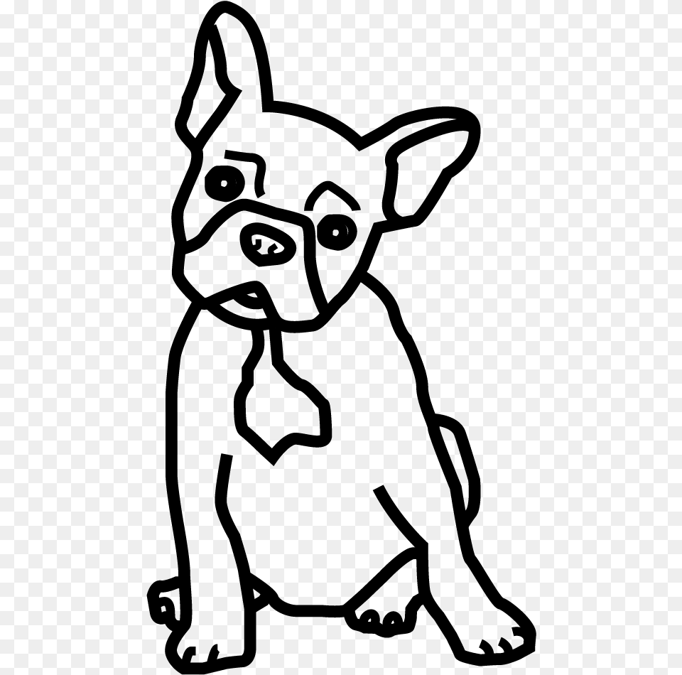 French Bulldog Icon Transparent, Gray Free Png Download