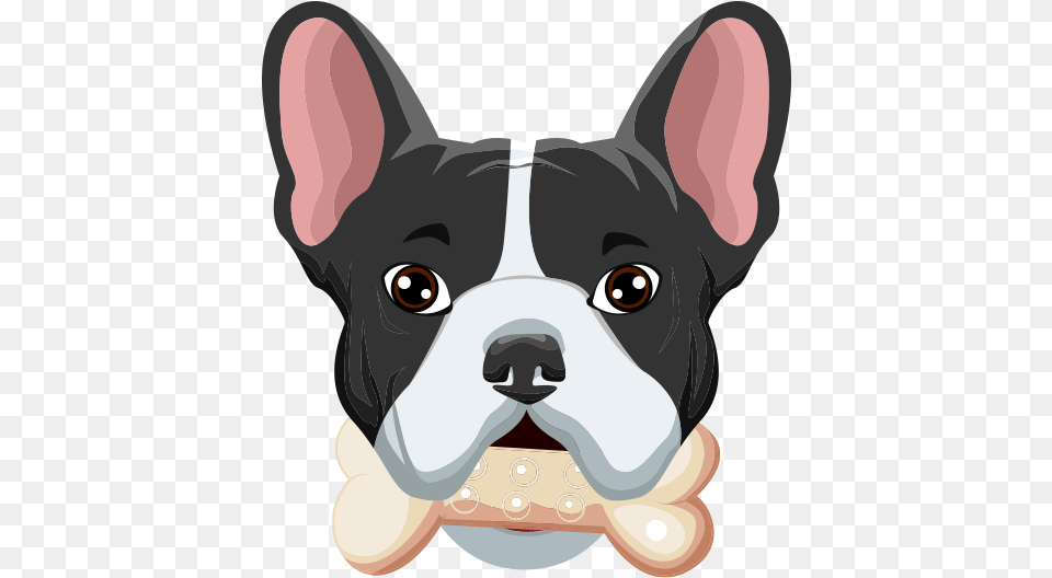 French Bulldog Messages Sticker 3 Frenchie Dog Cartoon, Animal, Mammal, Canine, Pet Png Image