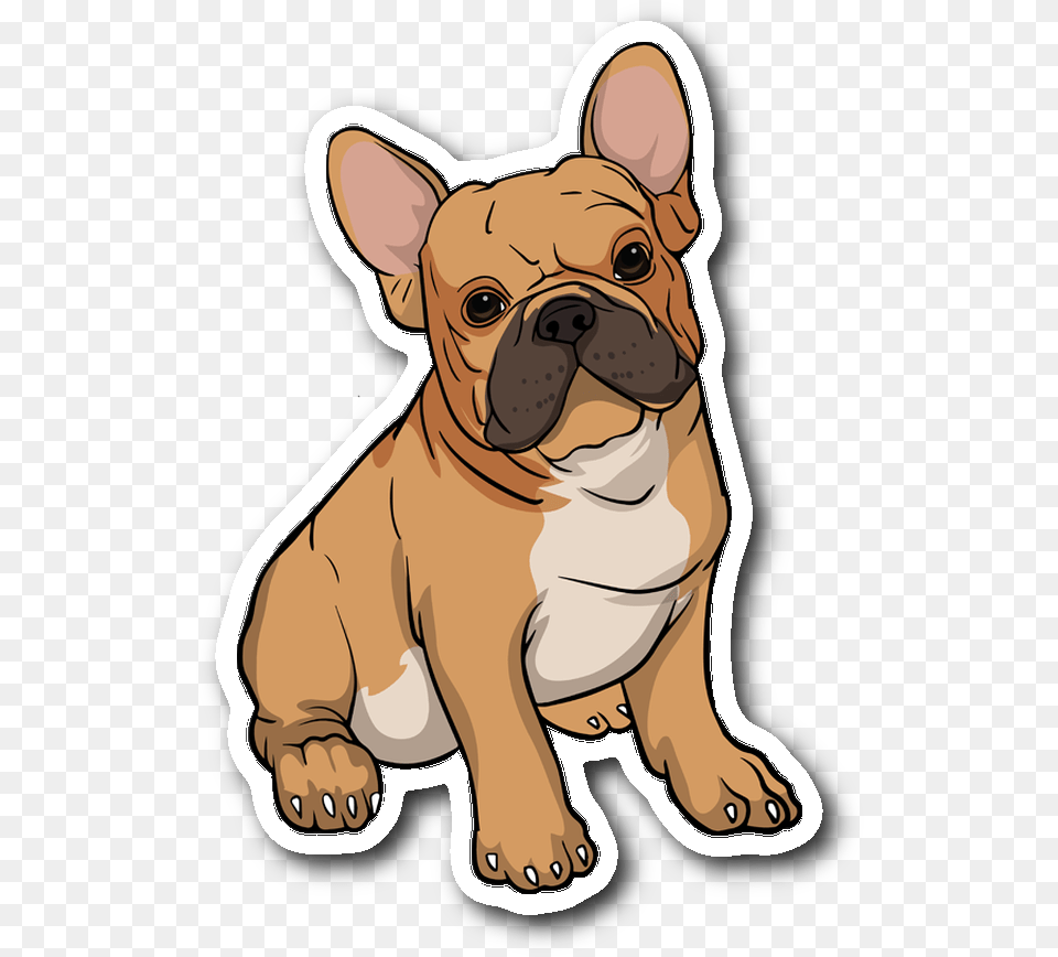 French Bulldog Sticker Funny Gift For Cute Dog Lovers Francia Bulldog Sticker, Animal, Canine, French Bulldog, Mammal Png Image