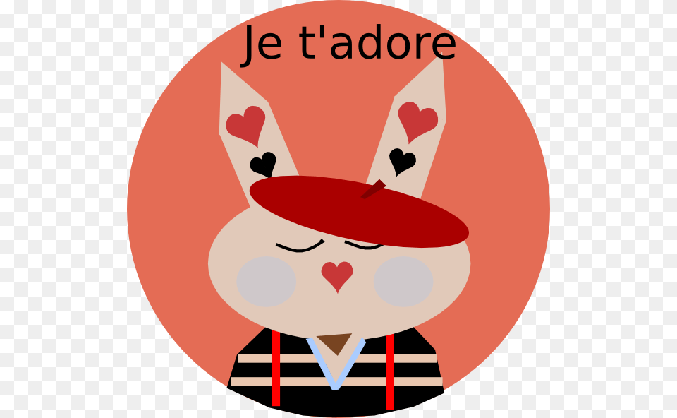 French Bunny Je T Adore Svg Clip Arts Free Png Download