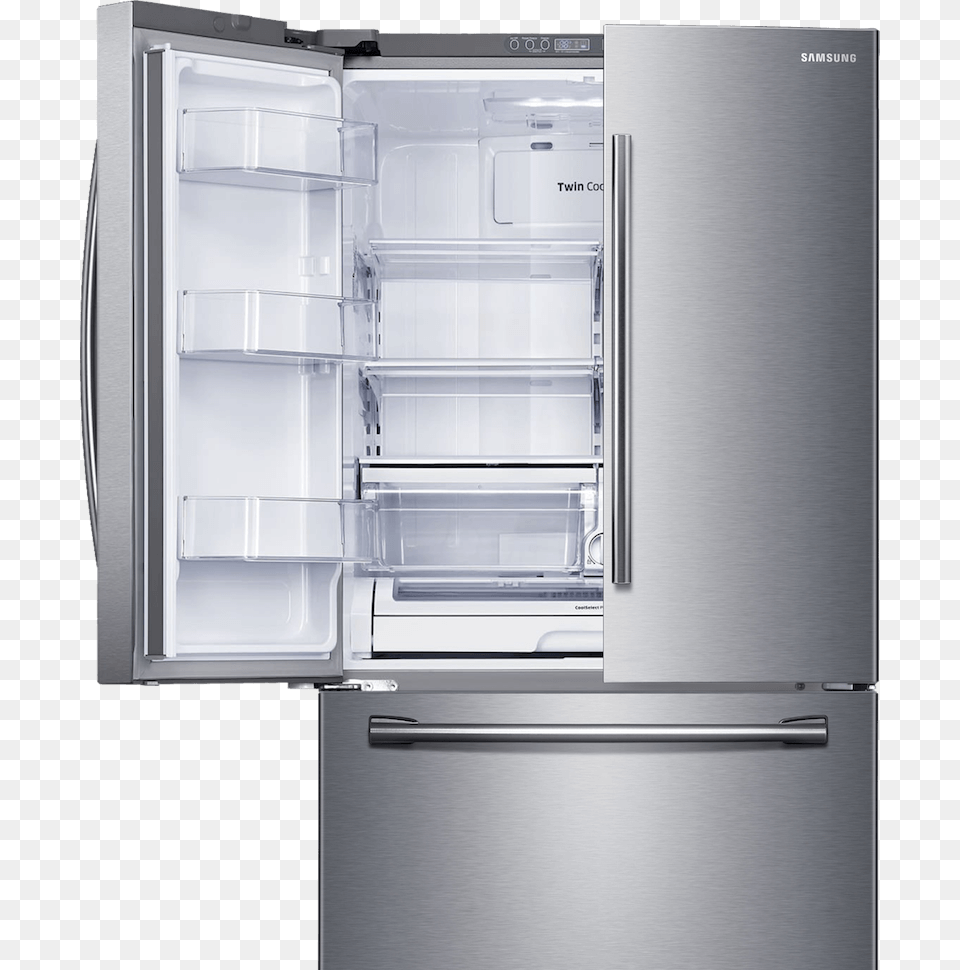 French Door Refrigerator Top Freezer Refrigerator Major Appliance, Device, Electrical Device Free Transparent Png