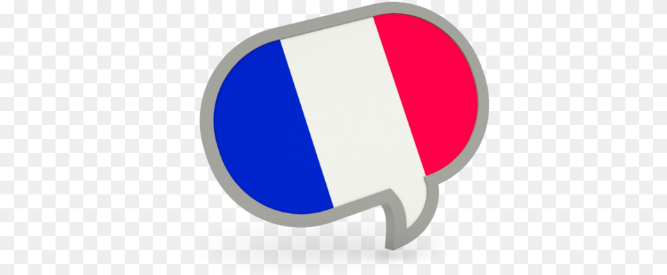 French Flag Speech Bubble, Logo Png Image