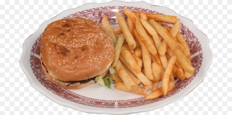 French Fries, Burger, Food, Food Presentation Free Png Download