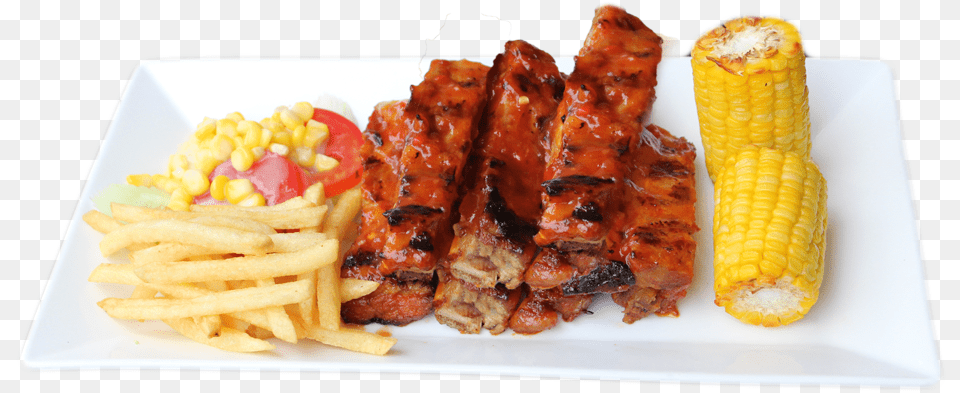 French Fries, Plate, Food, Ribs, Food Presentation Free Transparent Png