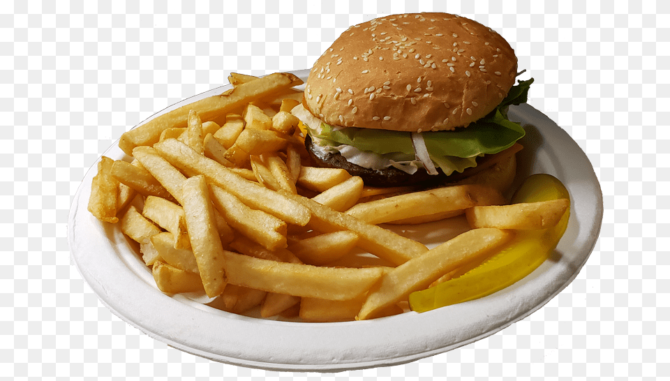 French Fries, Burger, Food, Food Presentation Free Png Download