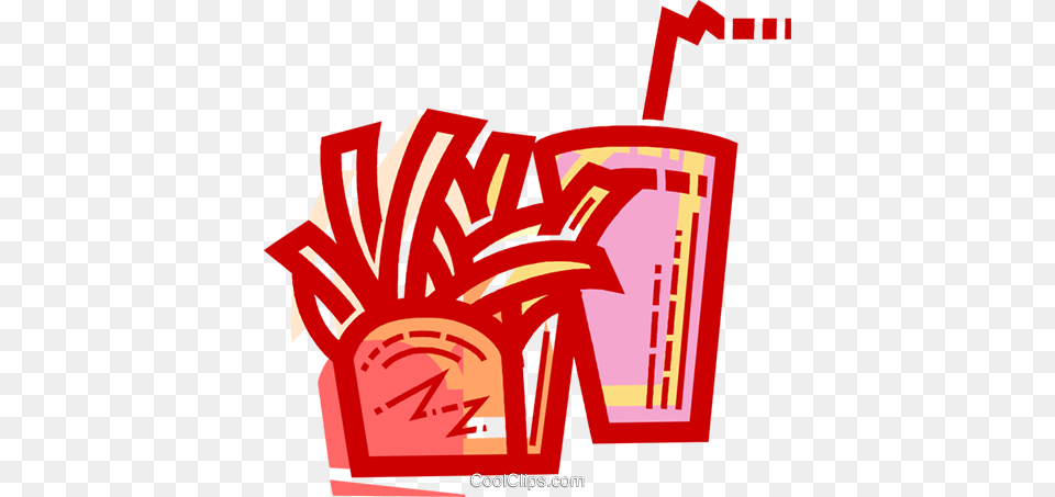 French Fries And A Soft Drink Royalty Vector Clip Art, Dynamite, Weapon Free Png Download
