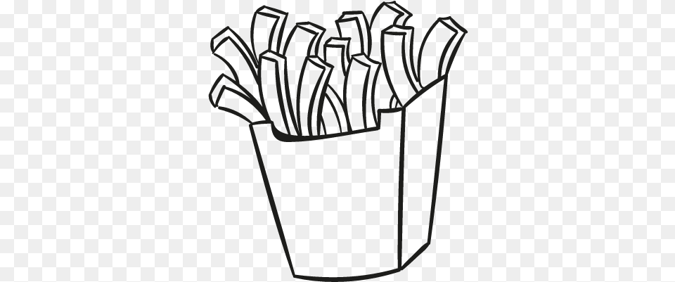 French Fries Box Vector French Fries Outline, Cutlery, Smoke Pipe Free Png Download