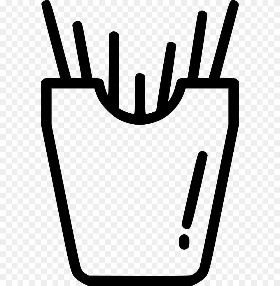 French Fries Carbs Junk Food Potato Chips Icon, Cutlery, Fork, Stencil, Smoke Pipe Free Transparent Png