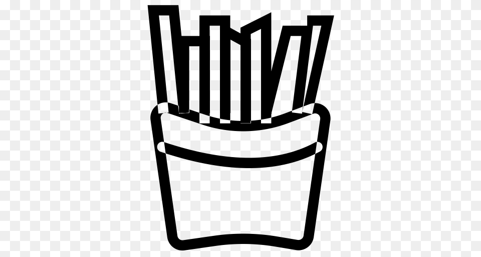 French Fries Fast Food Food Icon With And Vector Format, Gray Png