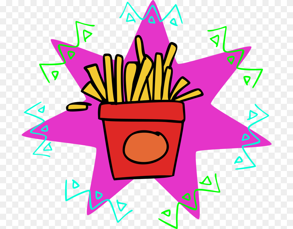 French Fries Potato Chip Line Art, Symbol, Star Symbol Free Png Download