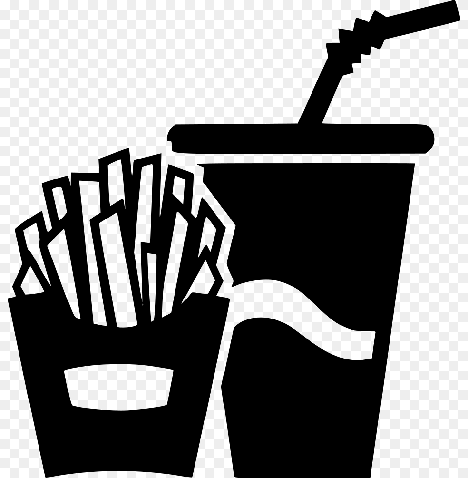 French Fries Potato Soda Paper Cup French Fries Icon, Stencil, Bucket Png Image
