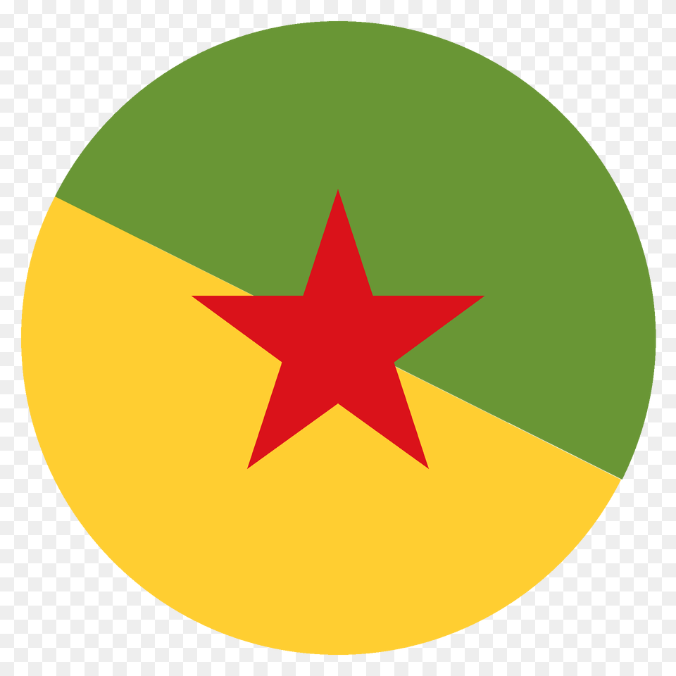 French Guiana Flag Emoji Clipart, Star Symbol, Symbol, Disk, Logo Png Image