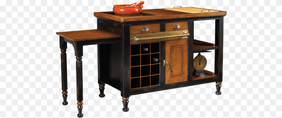 French Heritage Black Gourmet Kitchen Island M Fl39 Writing Desk, Furniture, Indoors, Kitchen Island, Sideboard Free Transparent Png