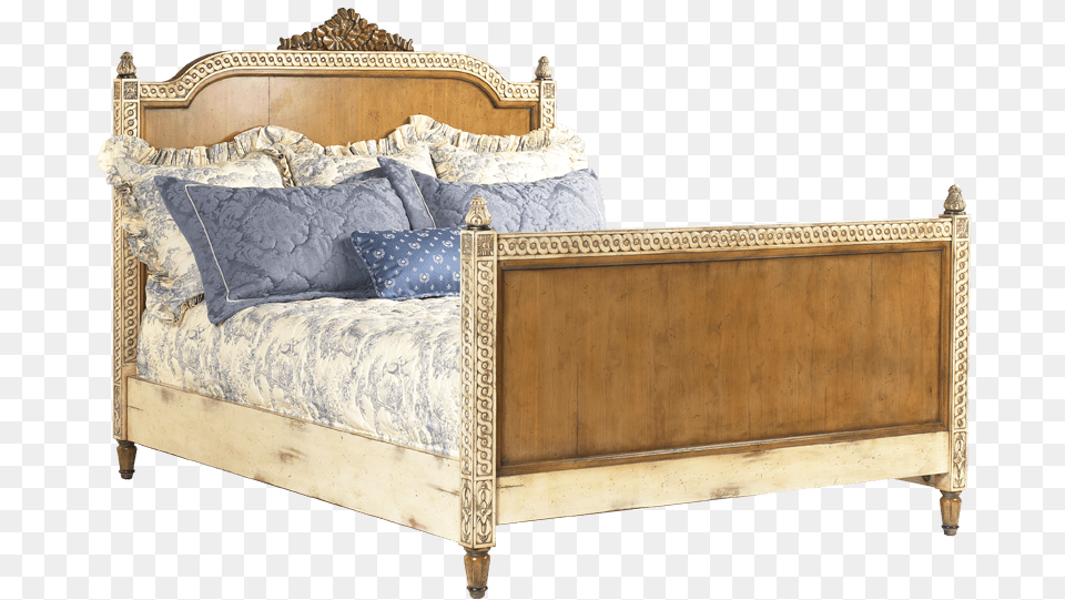 French Heritage Lilles Wood Panel Queen Bed Vouray French Heritage Lilles Panel Bed Finish Natural, Furniture, Crib, Infant Bed, Bedroom Png Image
