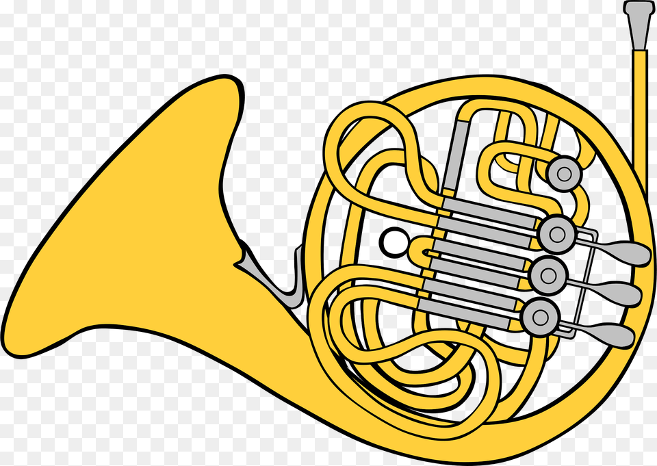 French Horn Clipart, Brass Section, Musical Instrument, French Horn, Bulldozer Free Png Download
