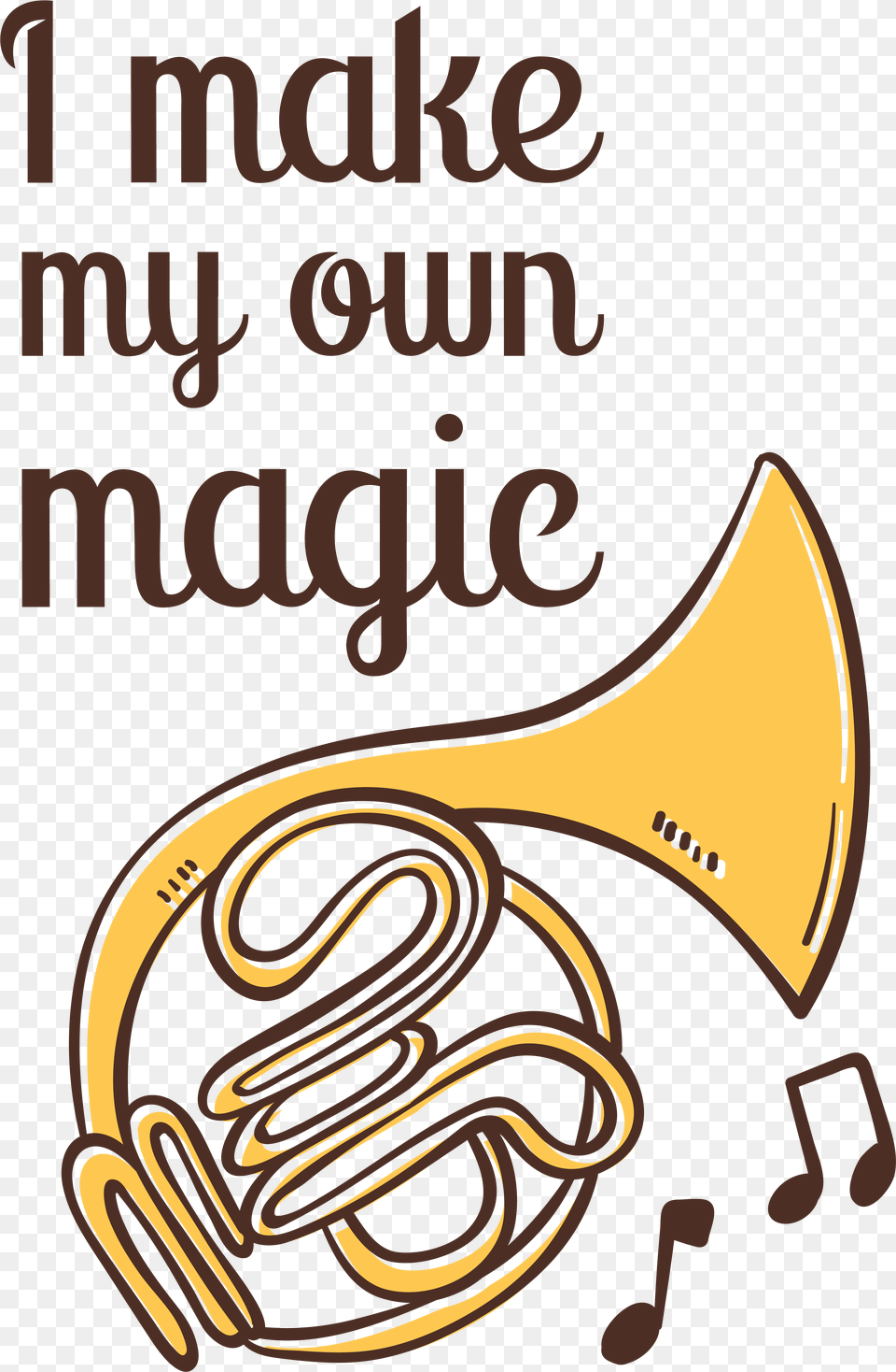 French Horn Music Inspiration Cover For Music Notebook, Brass Section, Musical Instrument, French Horn, Dynamite Png Image
