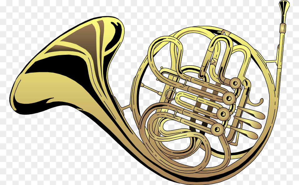 French Horn Vector 4vector French Horn Clip Art, Brass Section, Musical Instrument, French Horn Free Transparent Png