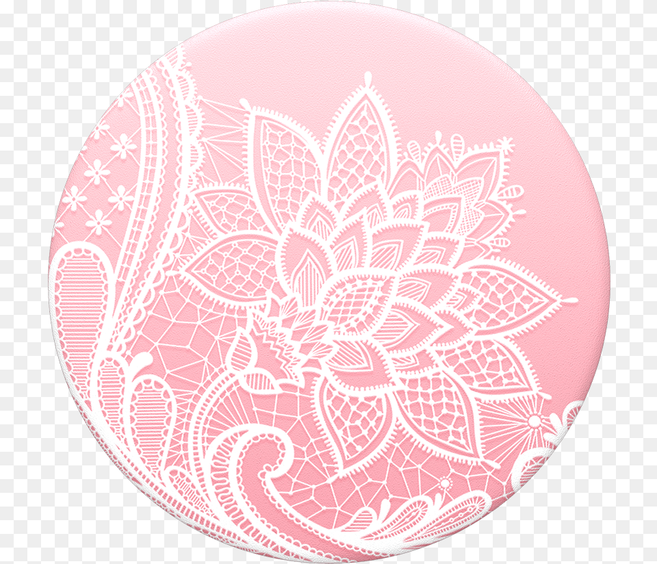 French Lace Popsocket, Pattern, Plate Png Image