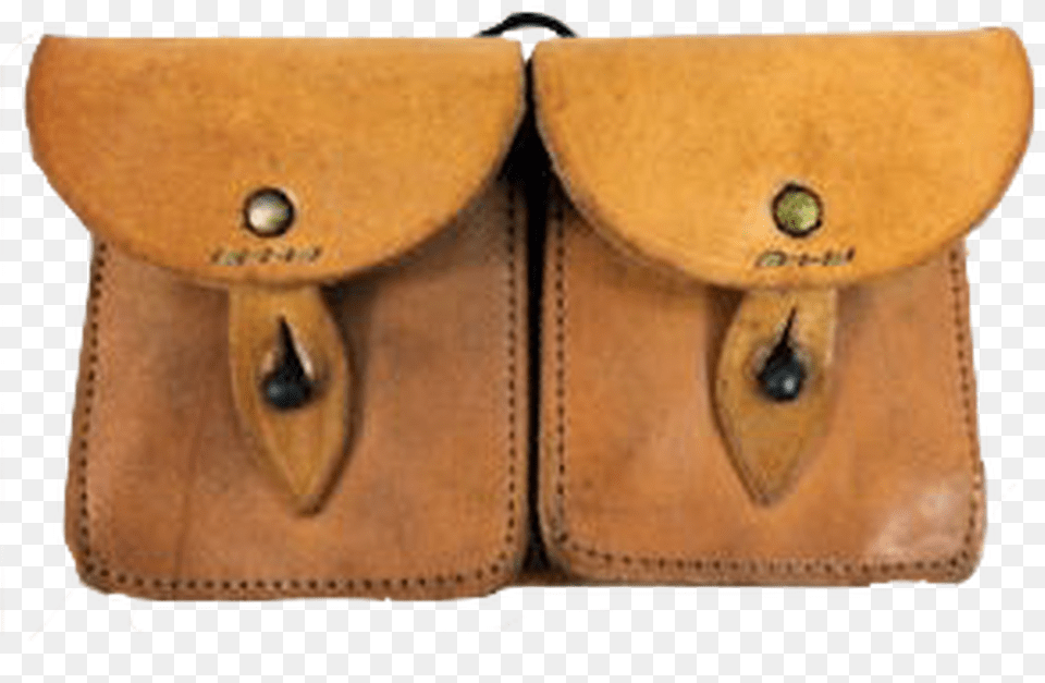 French Leather Double Ammo Pouch Leather, Accessories, Bag, Handbag, Purse Free Png