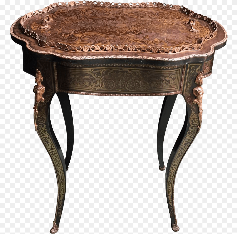 French Napoleon Iii Large Wood Jardinire Coffee Table, Coffee Table, Desk, Furniture Free Png