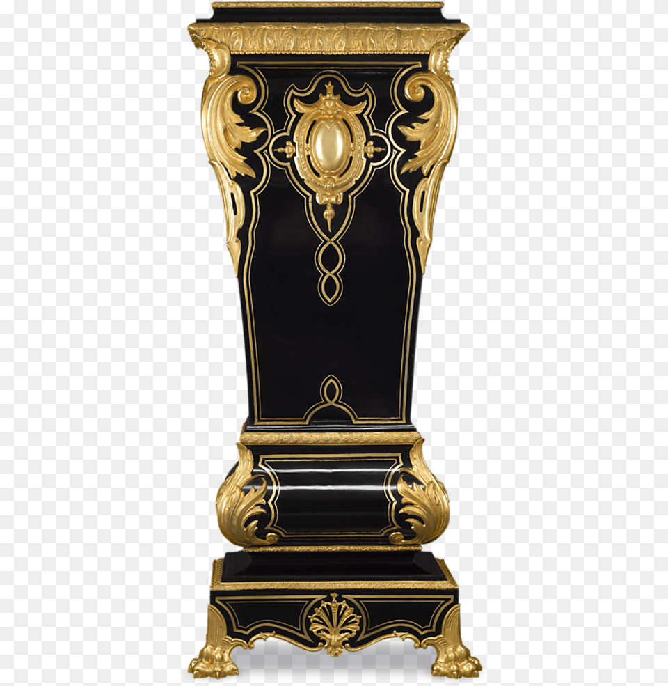 French Ormolu Pedestal Gold Transparent Pedestal, Furniture, Bronze, Mailbox Free Png