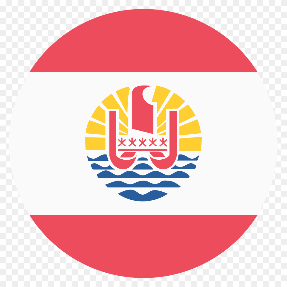 French Polynesia Flag Emoji Clipart, Logo, Badge, Symbol, Disk Png
