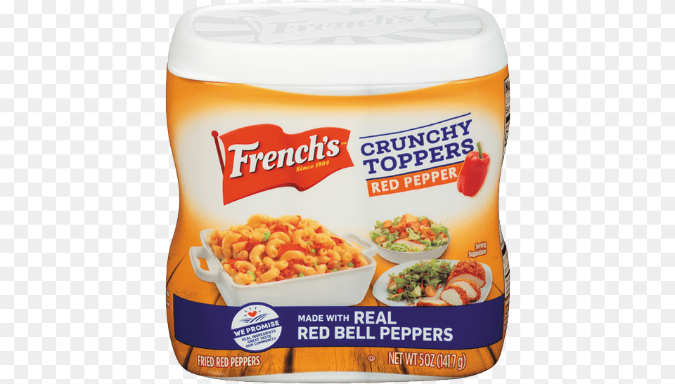 French S Crunchy Toppers Red Pepper French39s Dill Pickle Crunchy Toppers, Food, Lunch, Meal, Ketchup Free Png