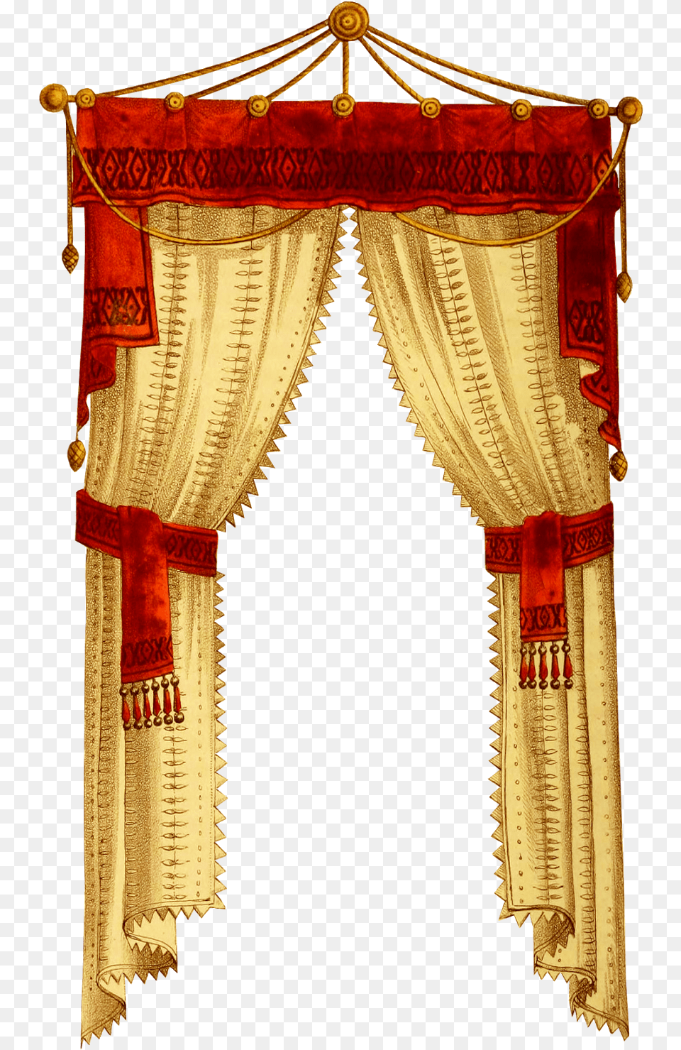 French Style Curtains, Curtain Free Transparent Png