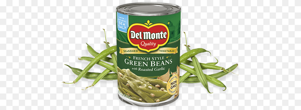 French Style Green Beans With Roasted Garlic Del Monte Blue Lake Fancy Cut Green Beans, Bean, Food, Plant, Produce Free Png Download