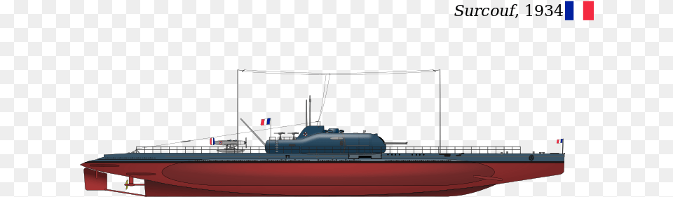 French Submarine Aircraft Carrier Surcouf Commissioned French Submarine Aircraft Carrier, Boat, Transportation, Vehicle, Cad Diagram Free Png Download