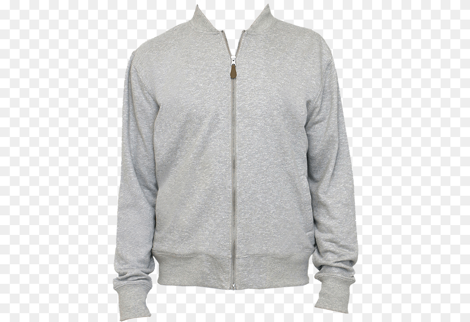 French Terry Zip Up Jacket, Clothing, Coat, Fleece, Knitwear Png Image
