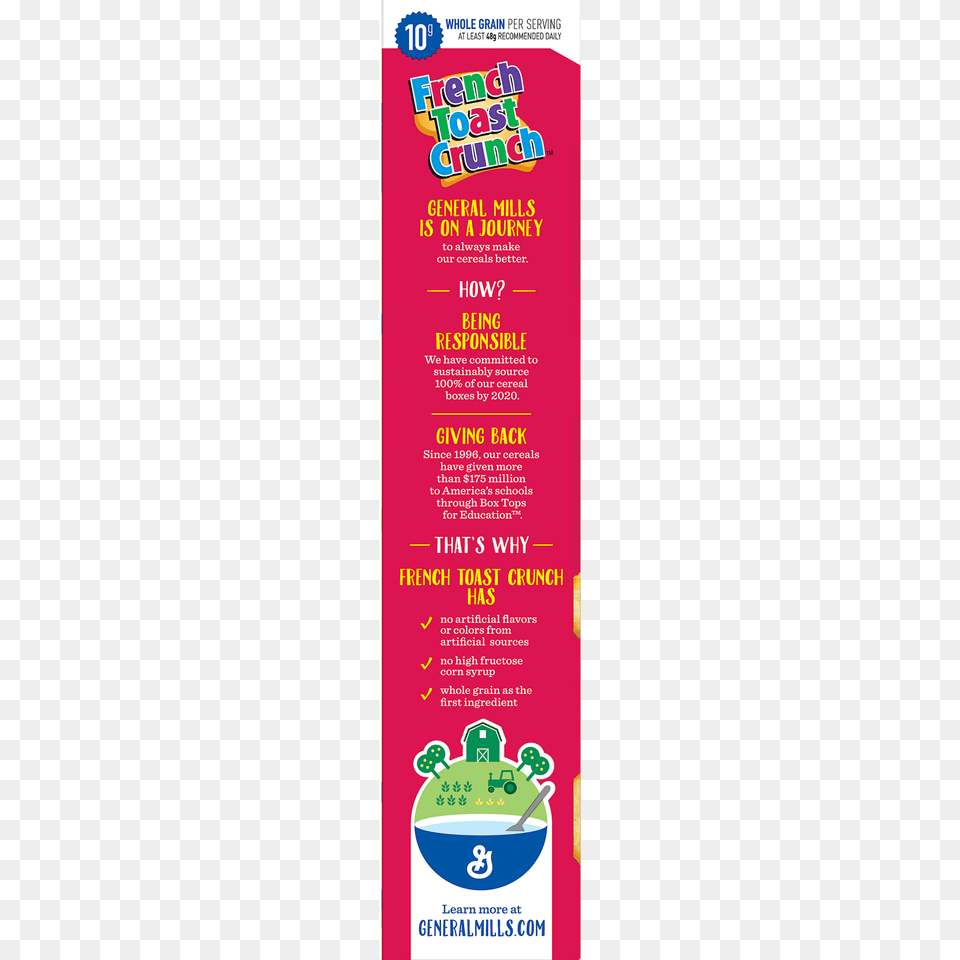 French Toast Crunch Cereal Oz Family Size Box, Advertisement, Poster Png